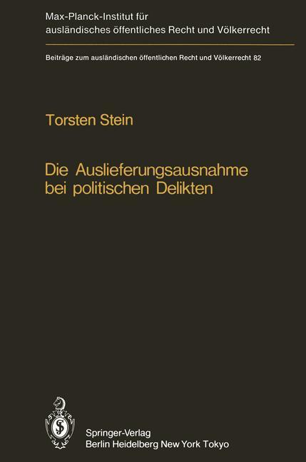 Vorderes Coverbild Die Auslieferungsausnahme bei politischen Delikten
