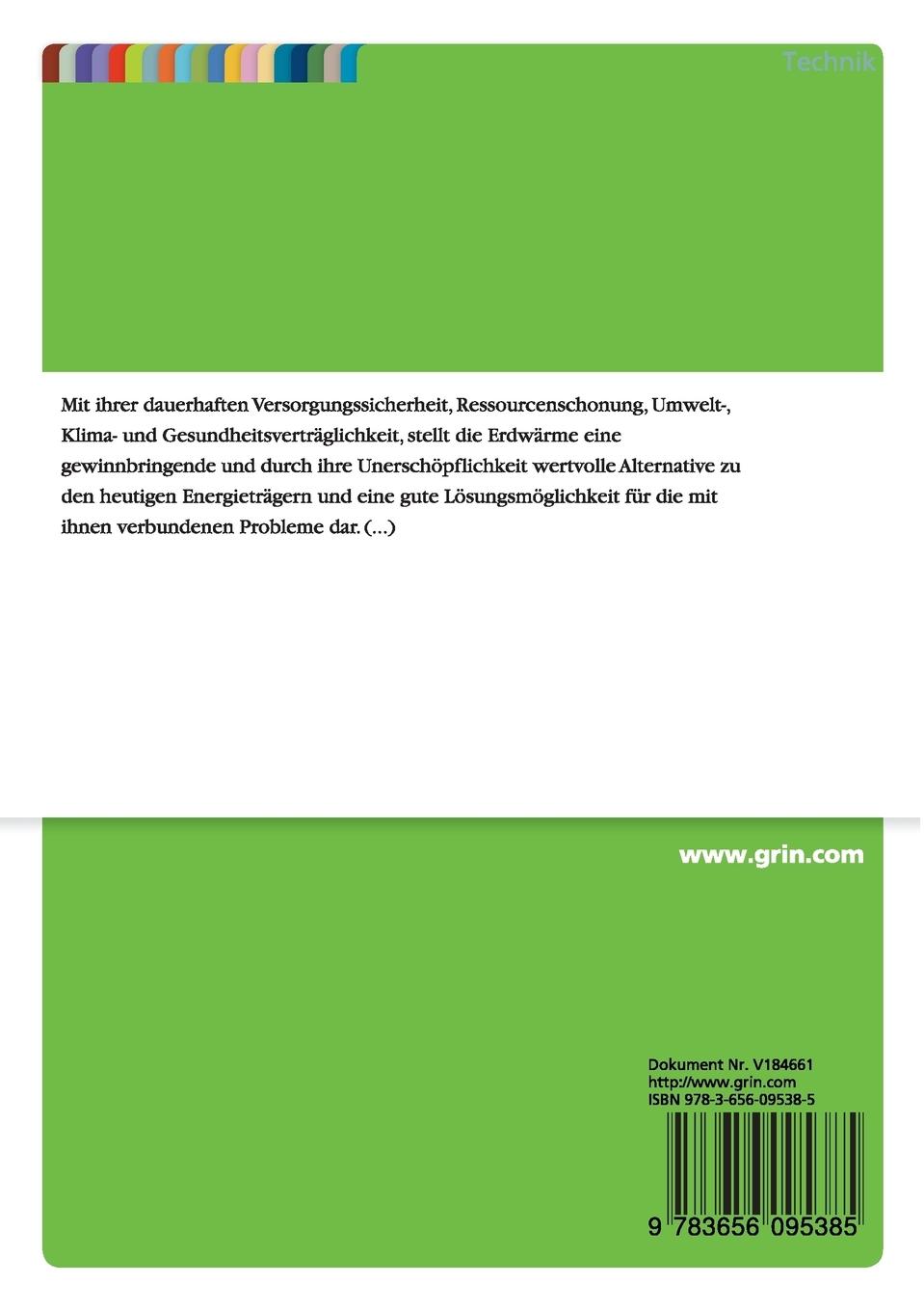 Rückseitencover Tiefe Erdwärmenutzung am Beispiel eines Geothermiekraftwerks in der Türkei