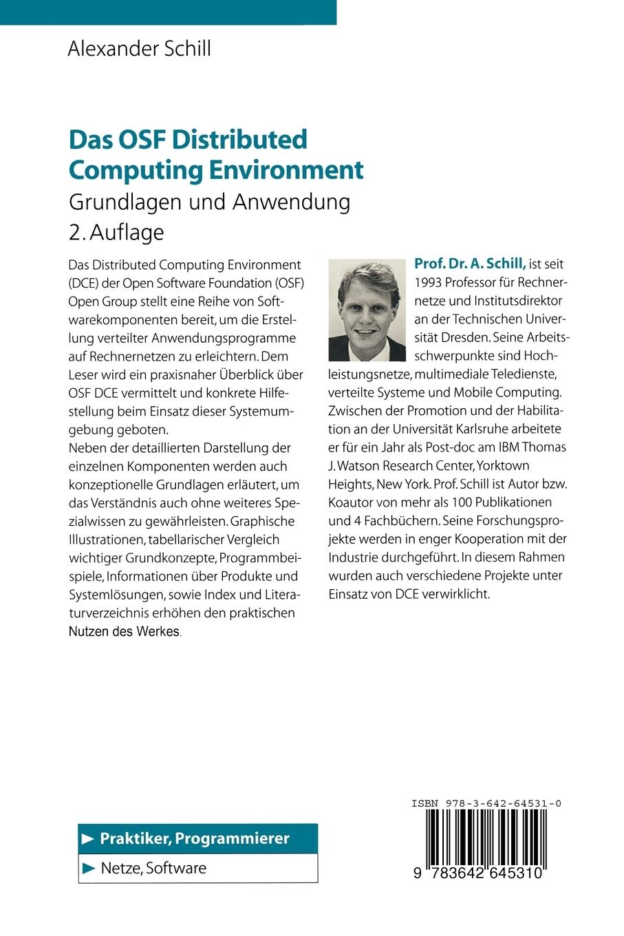 Rückseitencover Das OSF Distributed Computing Environment