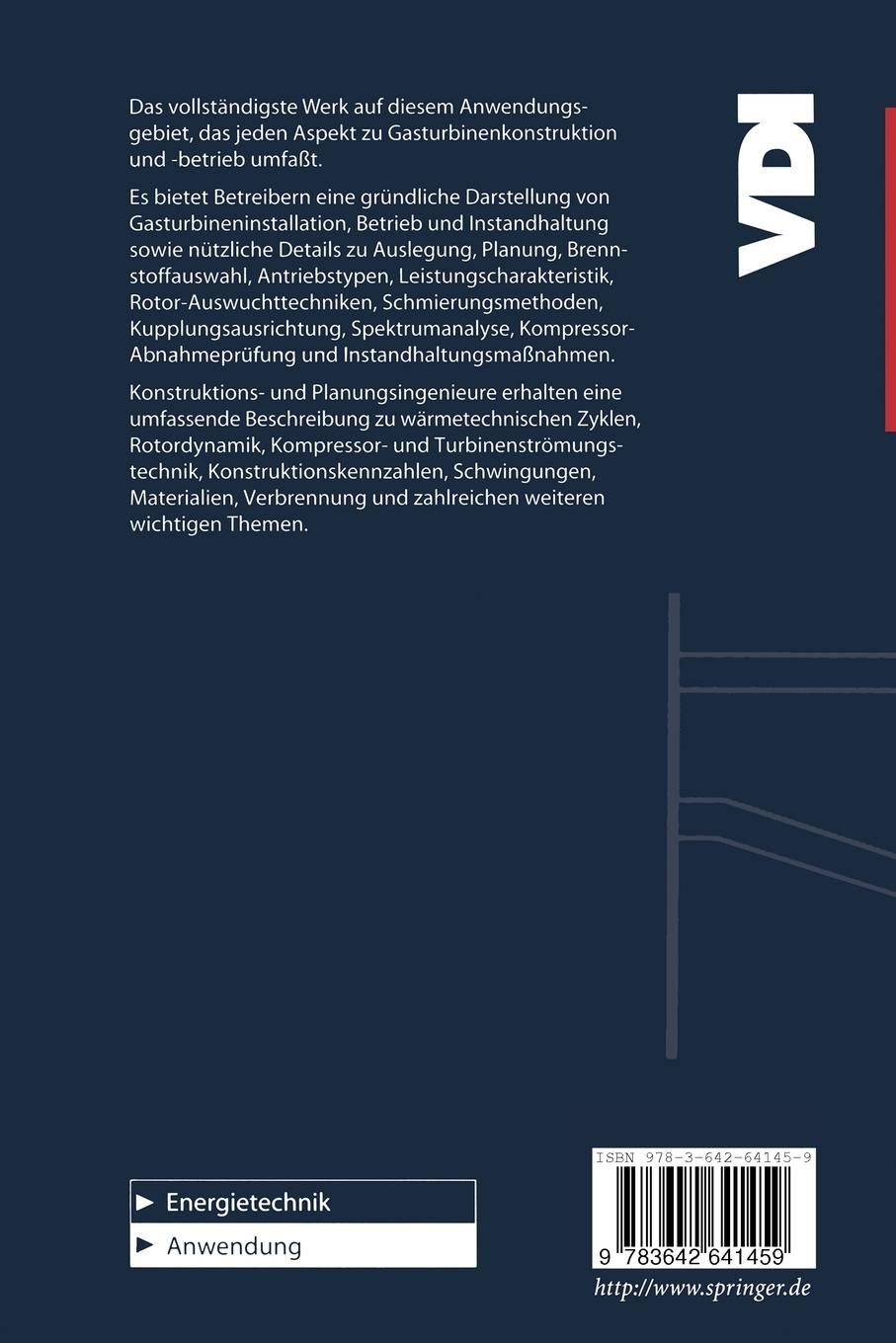 Rückseitencover Gasturbinen Handbuch