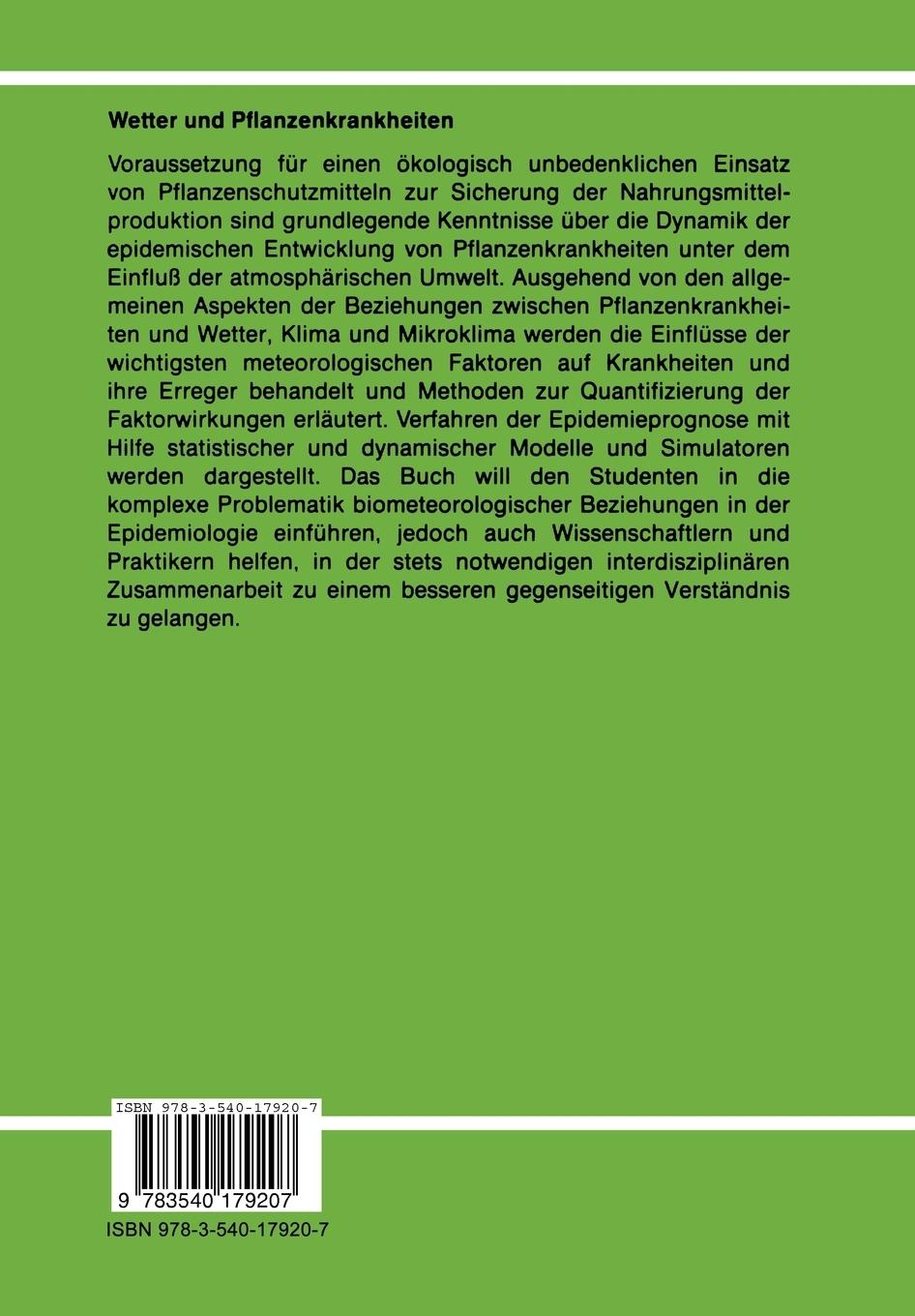 Rückseitencover Wetter und Pflanzenkrankheiten
