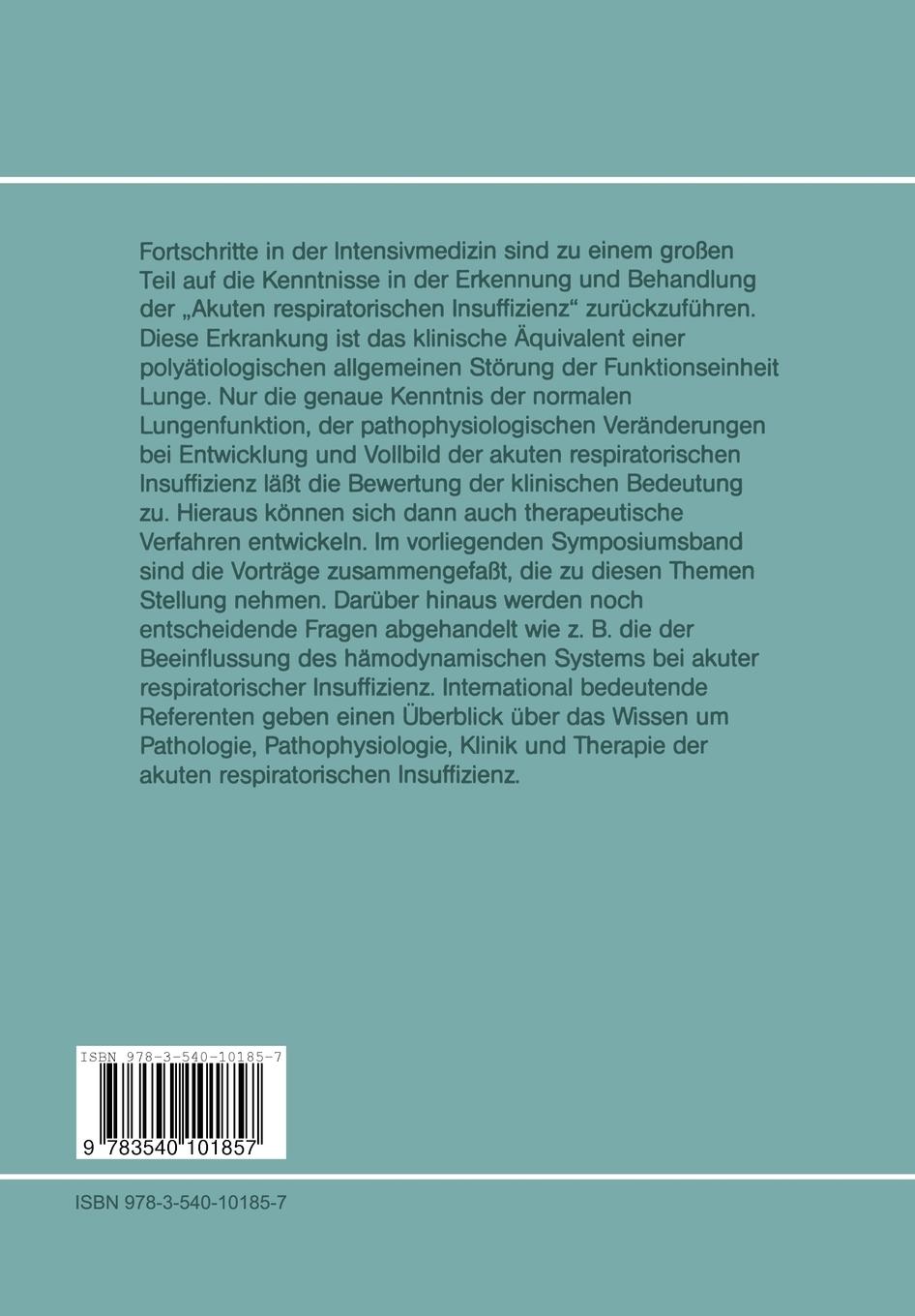 Rückseitencover Akute respiratorische Insuffizienz