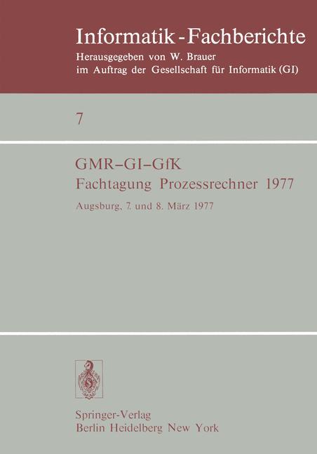 Vorderes Coverbild Fachtagung Prozessrechner 1977