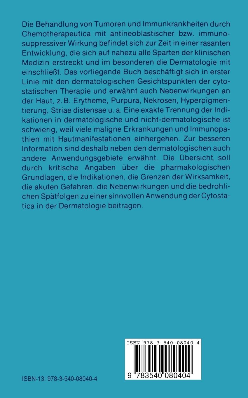 Rückseitencover Cytostatica in der Dermatologie