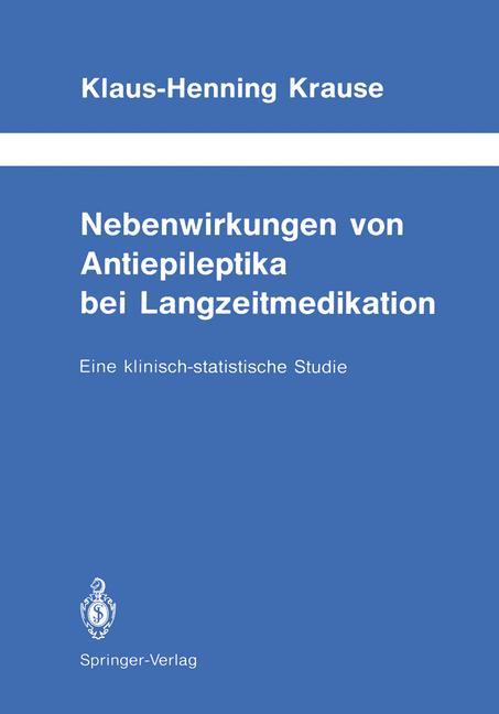 Vorderes Coverbild Nebenwirkungen von Antiepileptika bei Langzeitmedikation