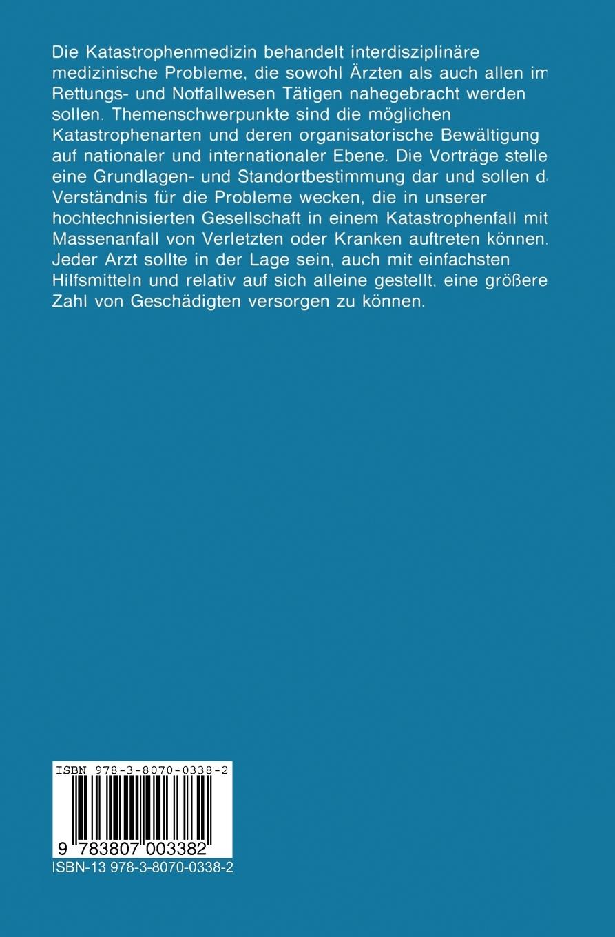 Rückseitencover Katastrophenmedizin