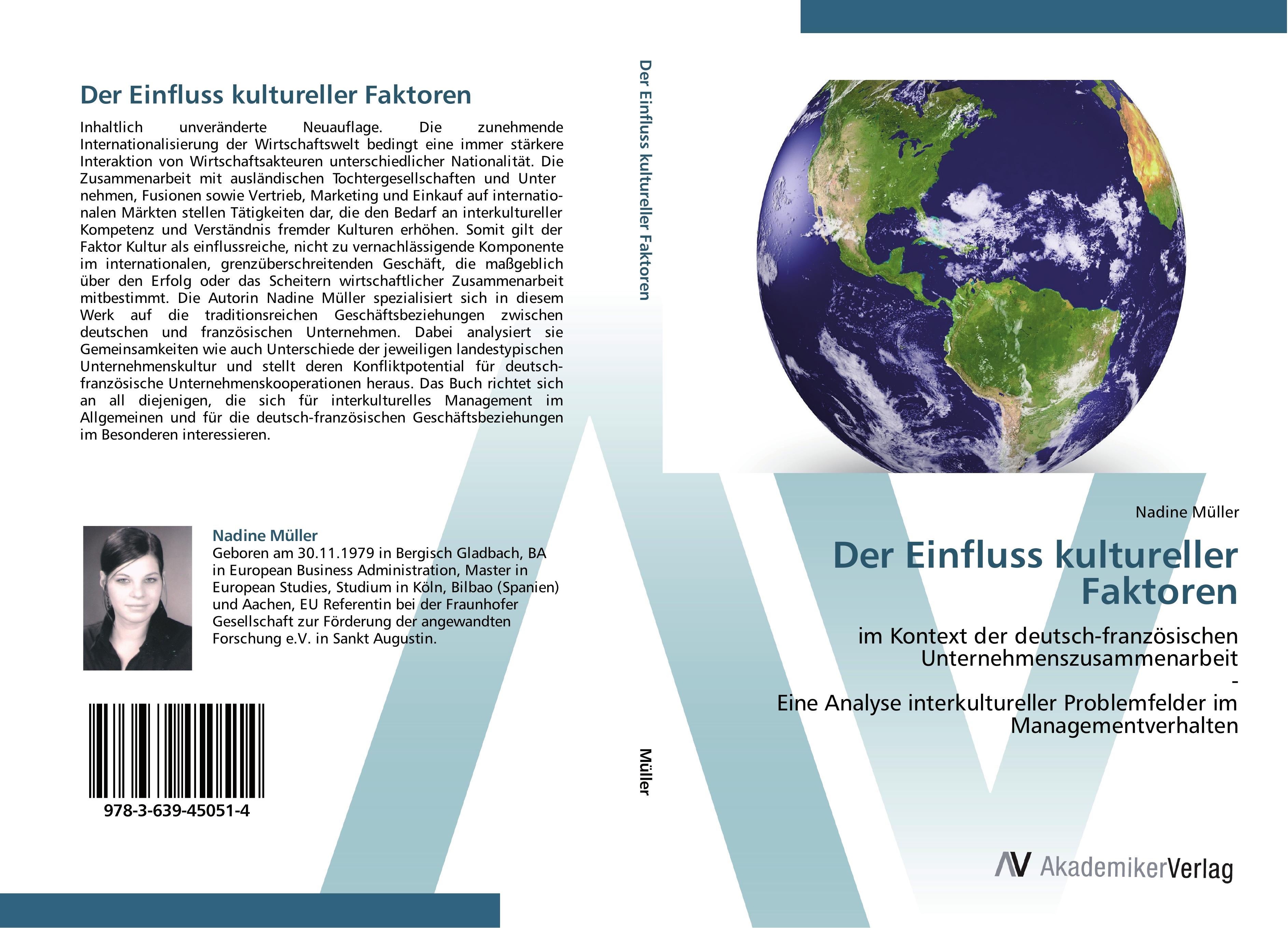 Vorderes Coverbild Der Einfluss kultureller Faktoren