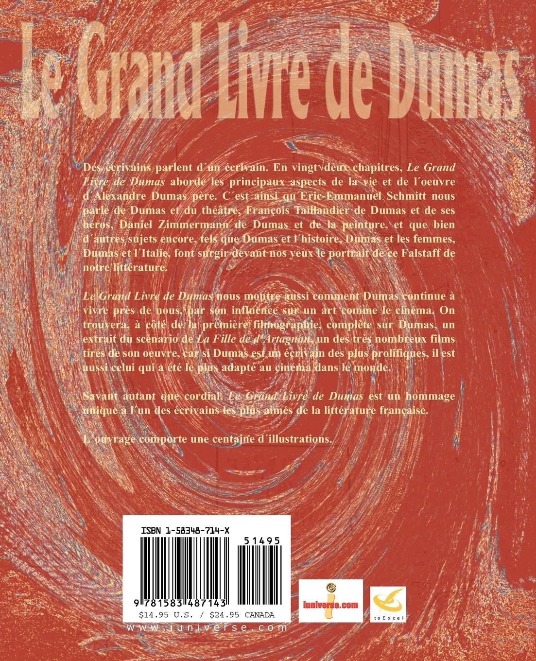 Rückseitencover Le Grand Livre de Dumas