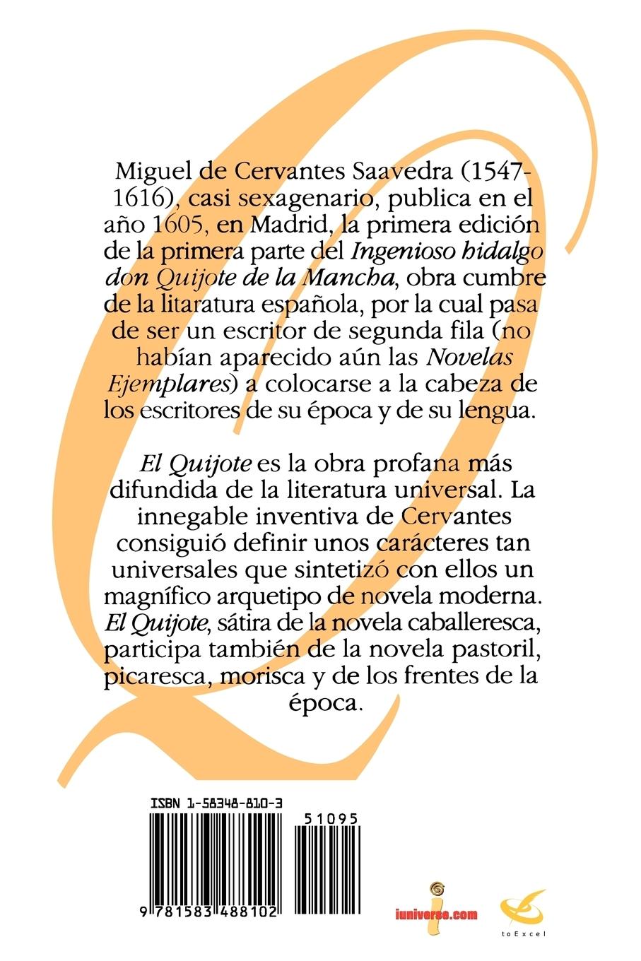 Rückseitencover El Quijote