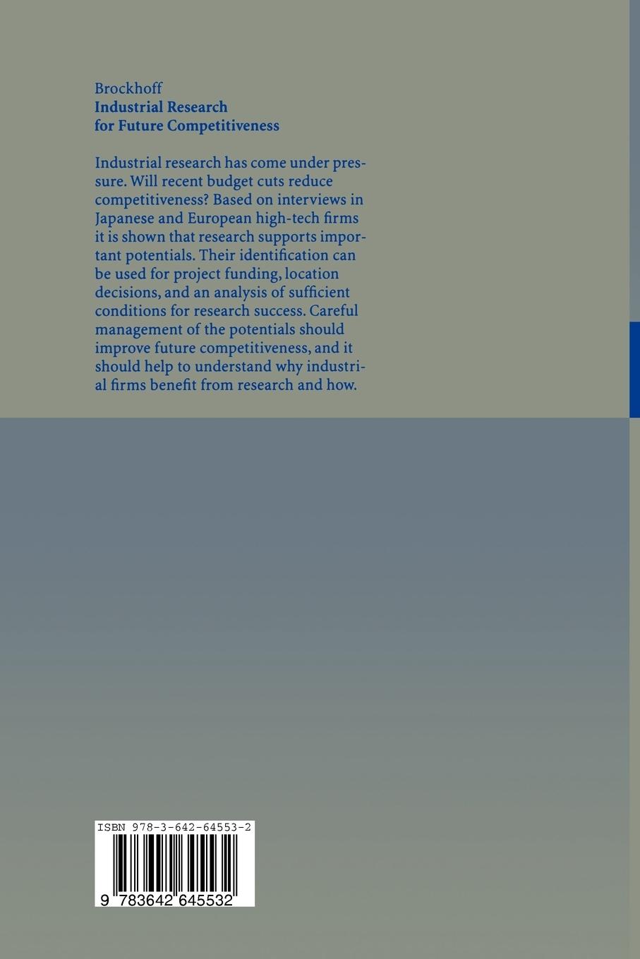 Rückseitencover Industrial Research for Future Competitiveness