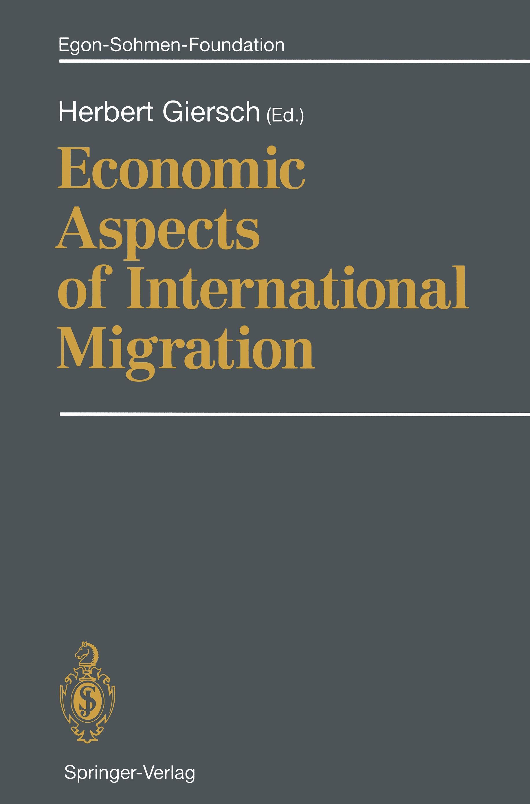 Vorderes Coverbild Economic Aspects of International Migration