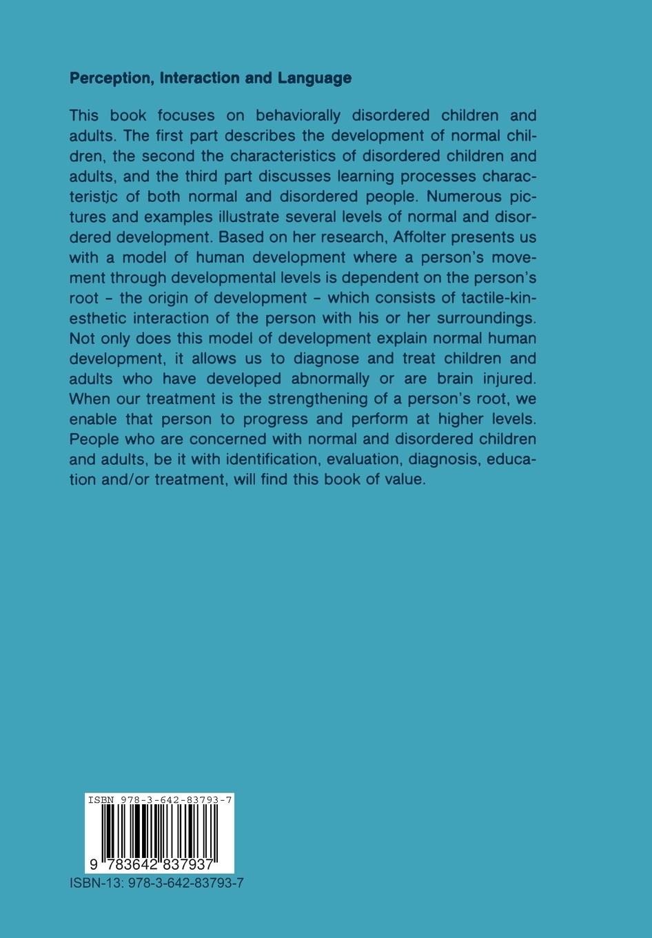 Rückseitencover Perception, Interaction and Language