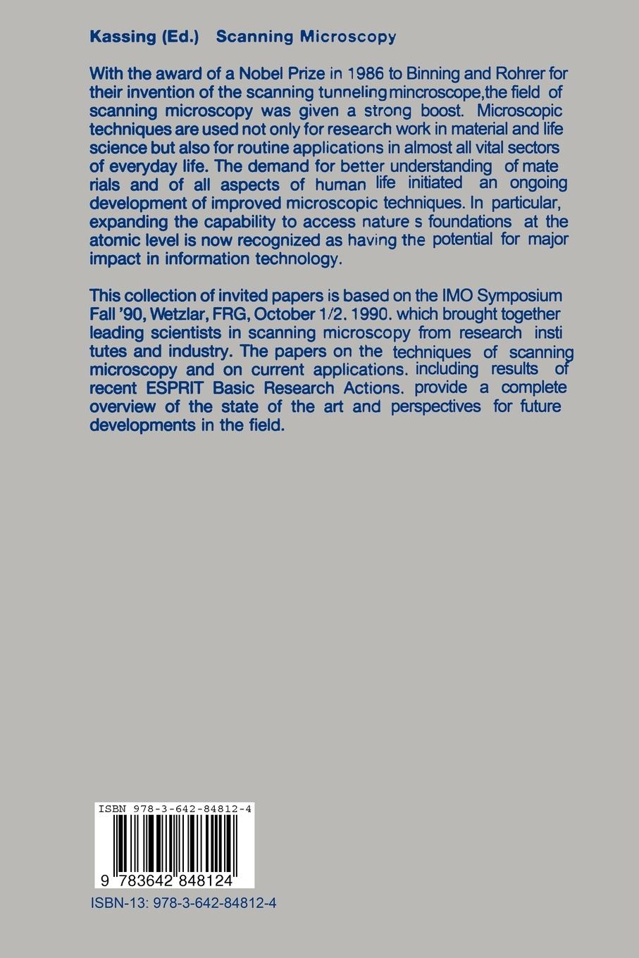 Rückseitencover Scanning Microscopy