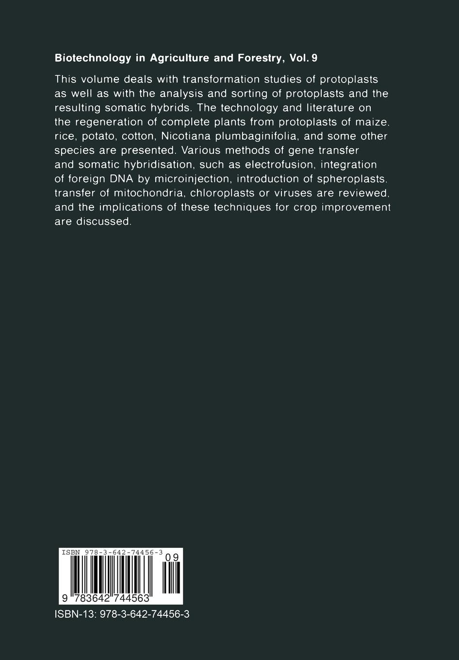 Rückseitencover Plant Protoplasts and Genetic Engineering II