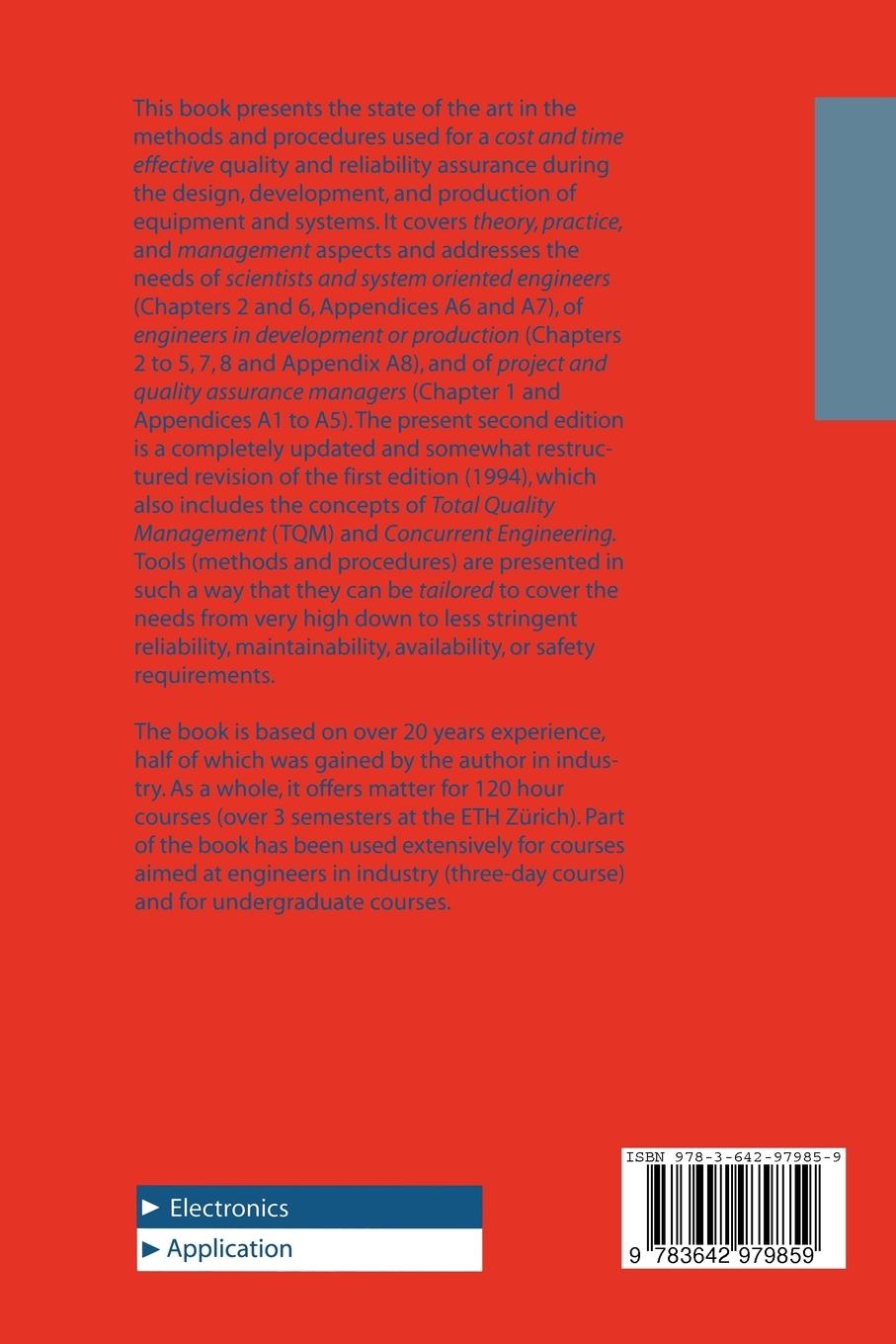 Rückseitencover Quality and Reliability of Technical Systems