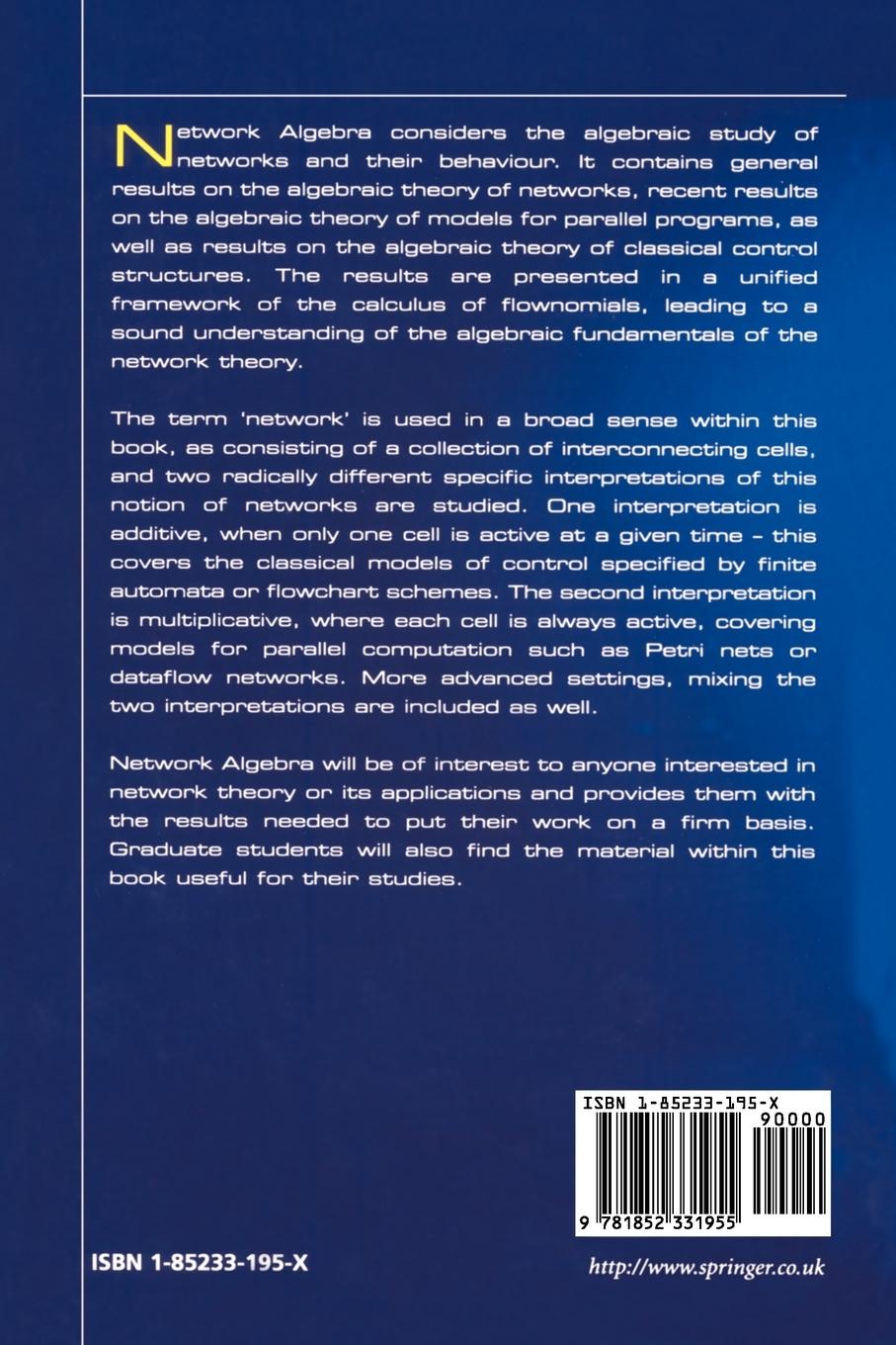 Rückseitencover Network Algebra