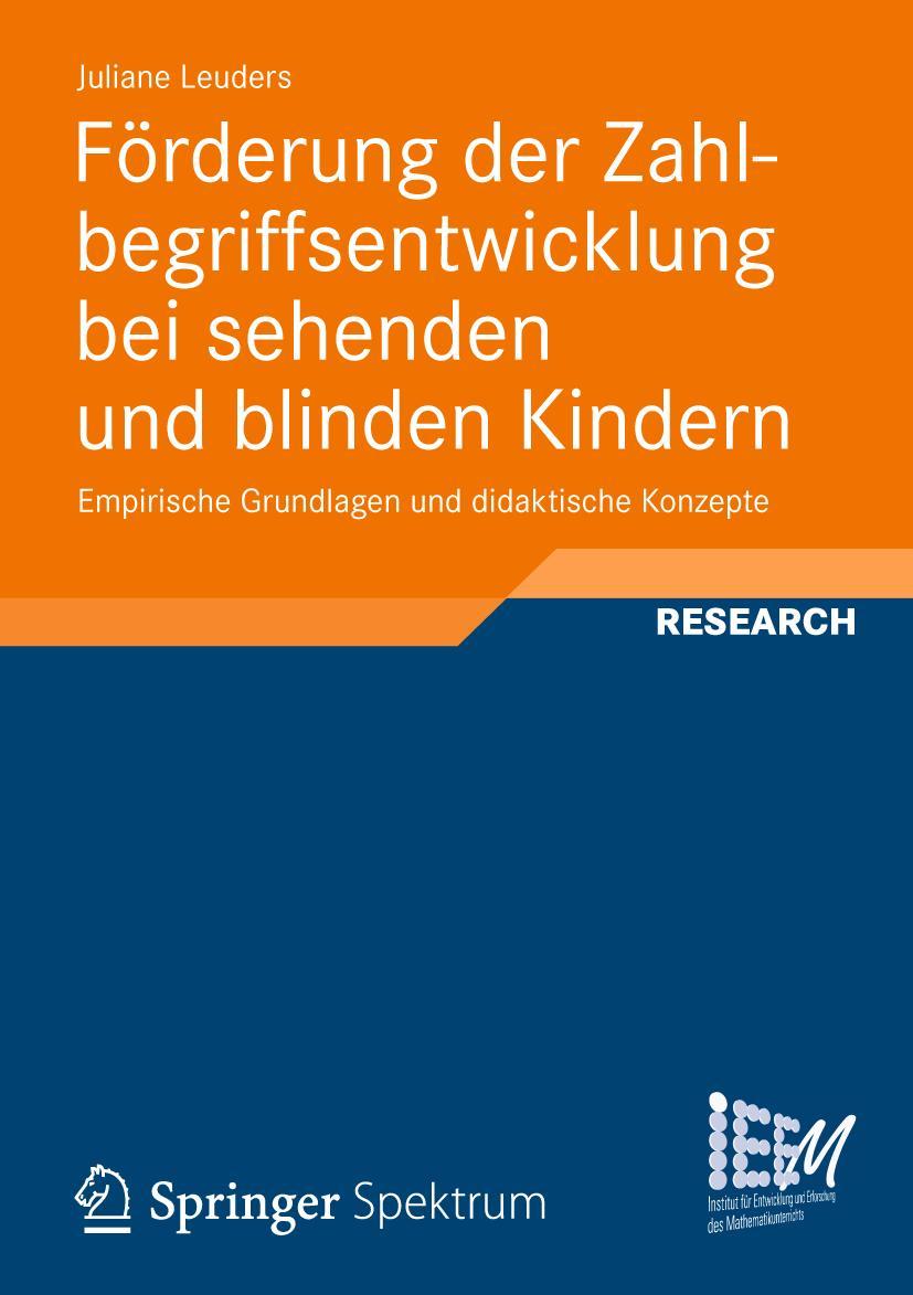 Vorderes Coverbild Förderung der Zahlbegriffsentwicklung bei sehenden und blinden Kindern