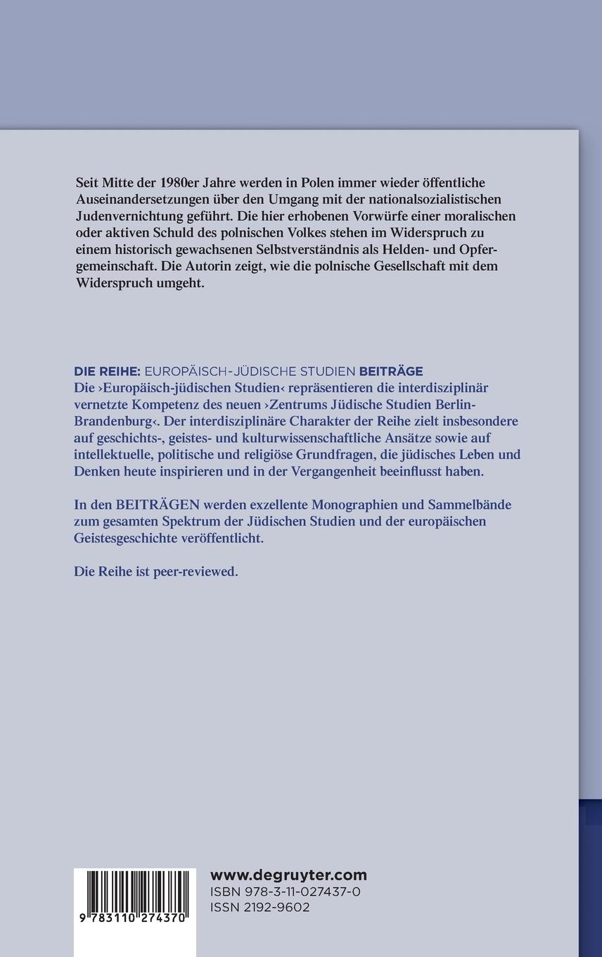 Rückseitencover Die Shoah im Spiegel öffentlicher Konflikte in Polen