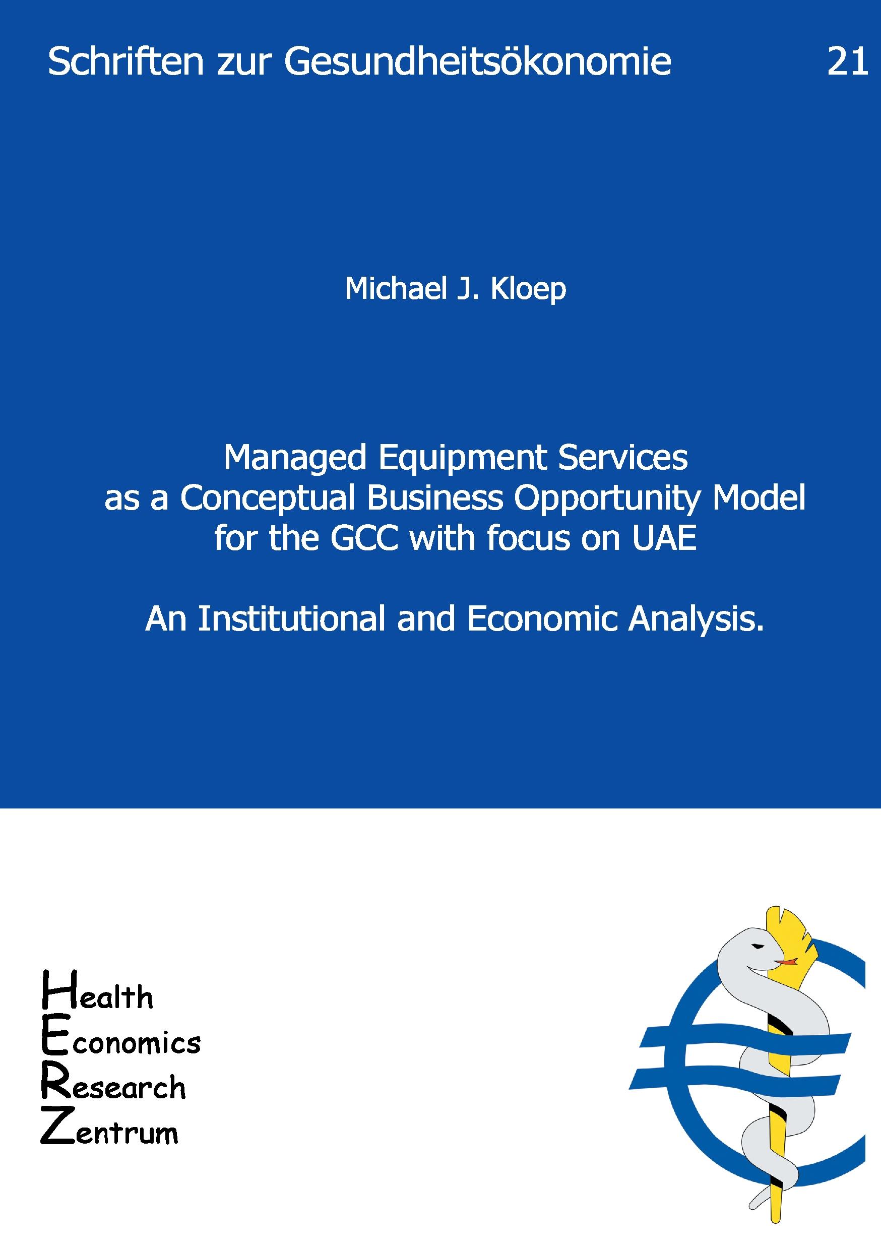 Vorderes Coverbild Managed Equipment Services as a Conceptual Business Opportunity Model for the GCC with focus on UAE