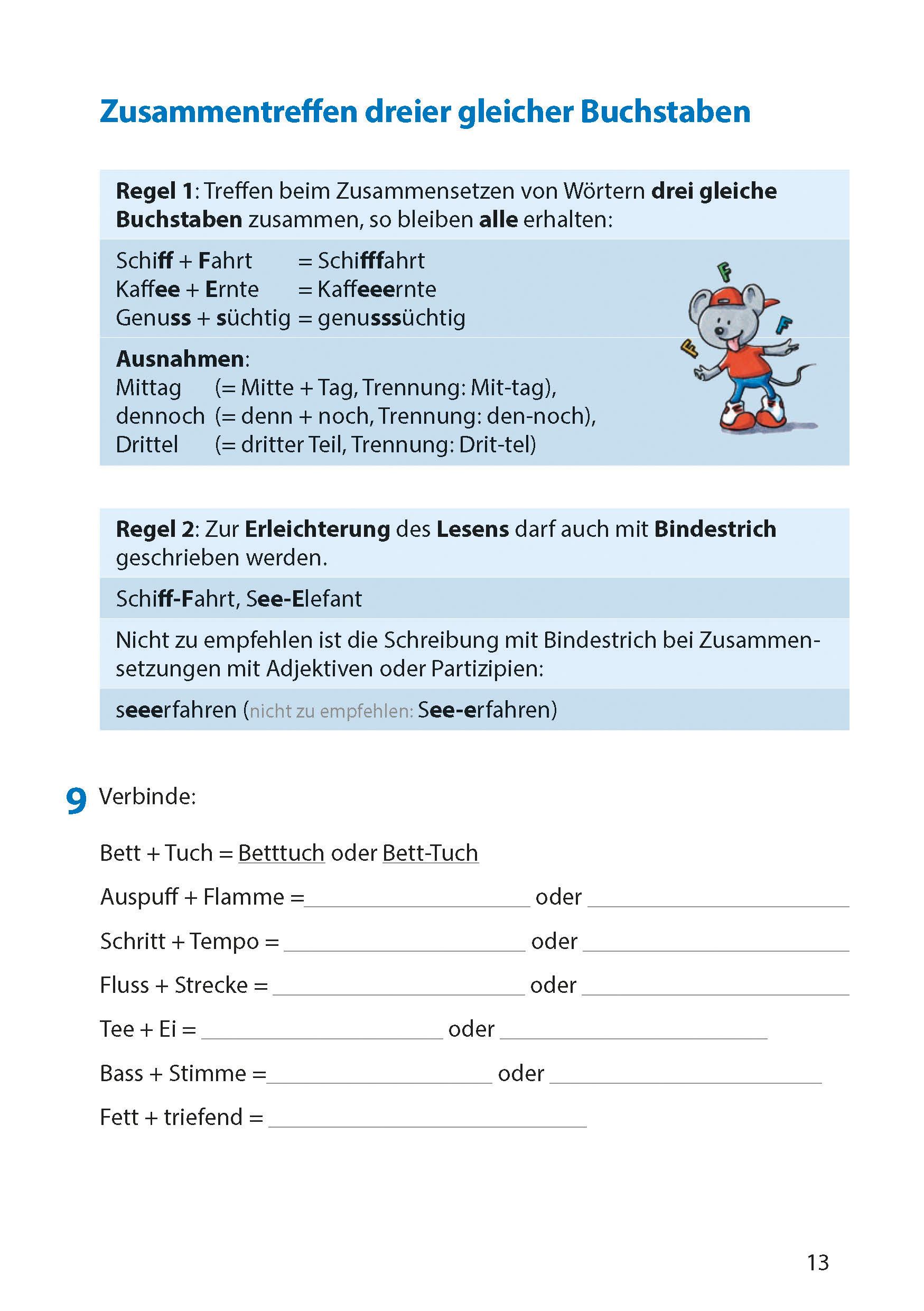 Beispielinhalt (Bild) Rechtschreibtraining ab 5. Klasse und für Erwachsene