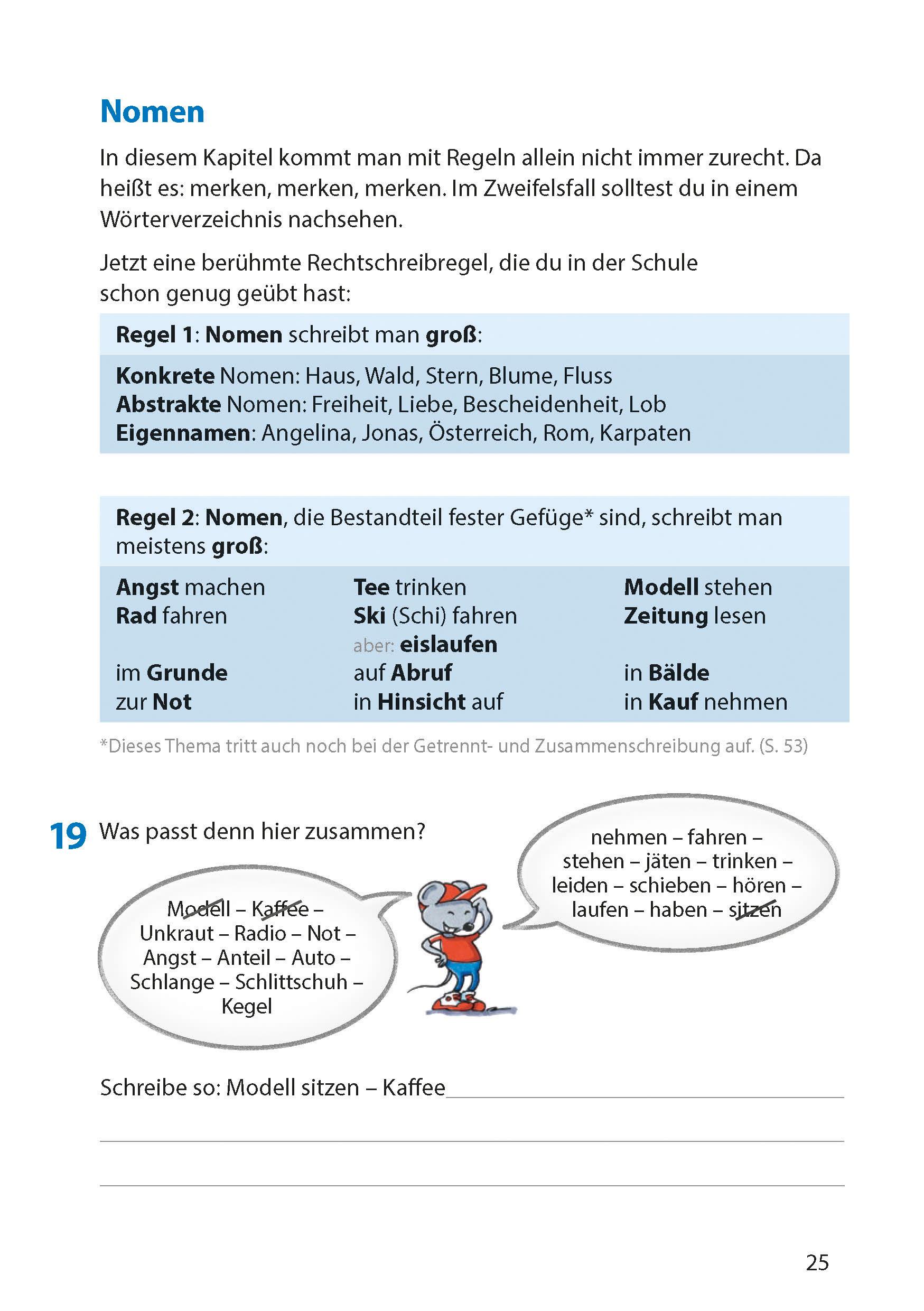 Beispielinhalt (Bild) Rechtschreibtraining ab 5. Klasse und für Erwachsene