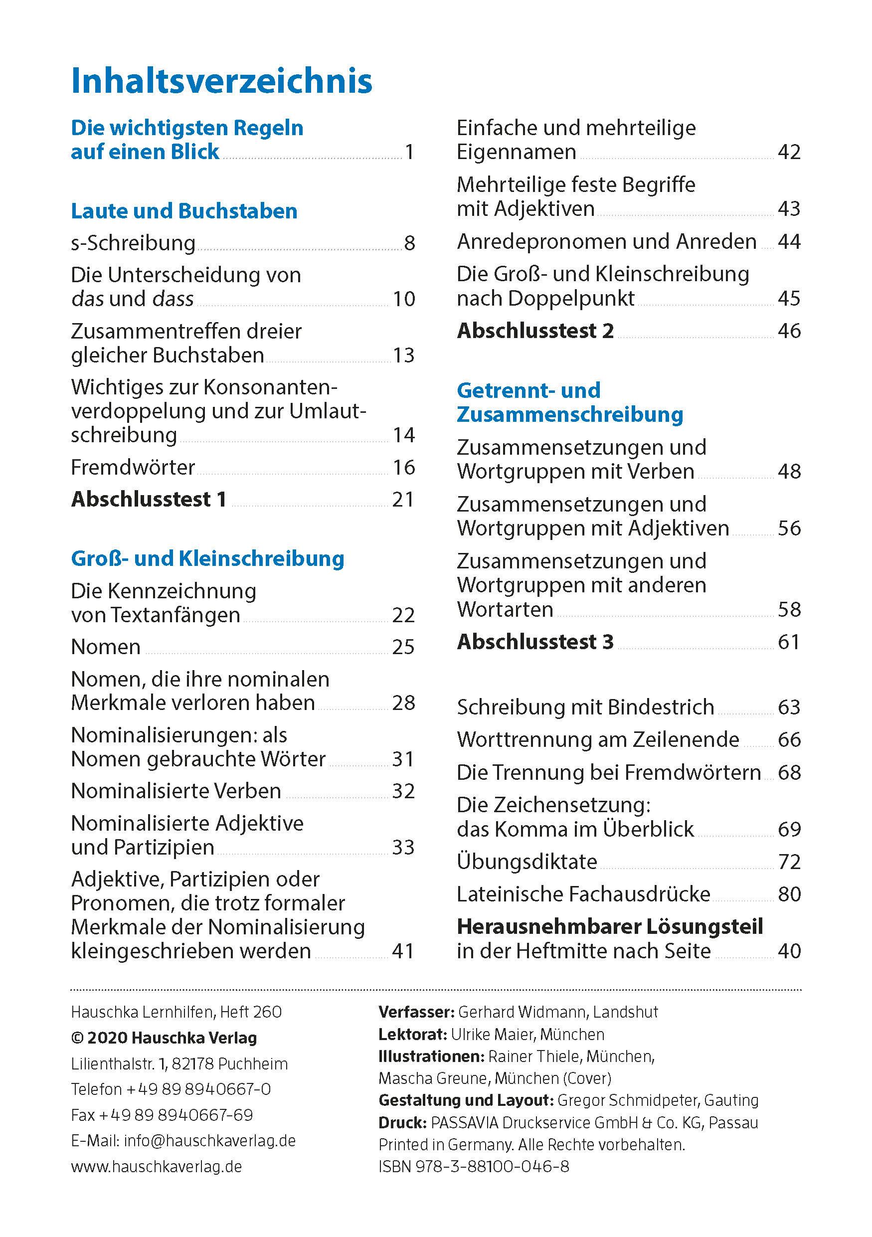 Beispielinhalt (Bild) Rechtschreibtraining ab 5. Klasse und für Erwachsene