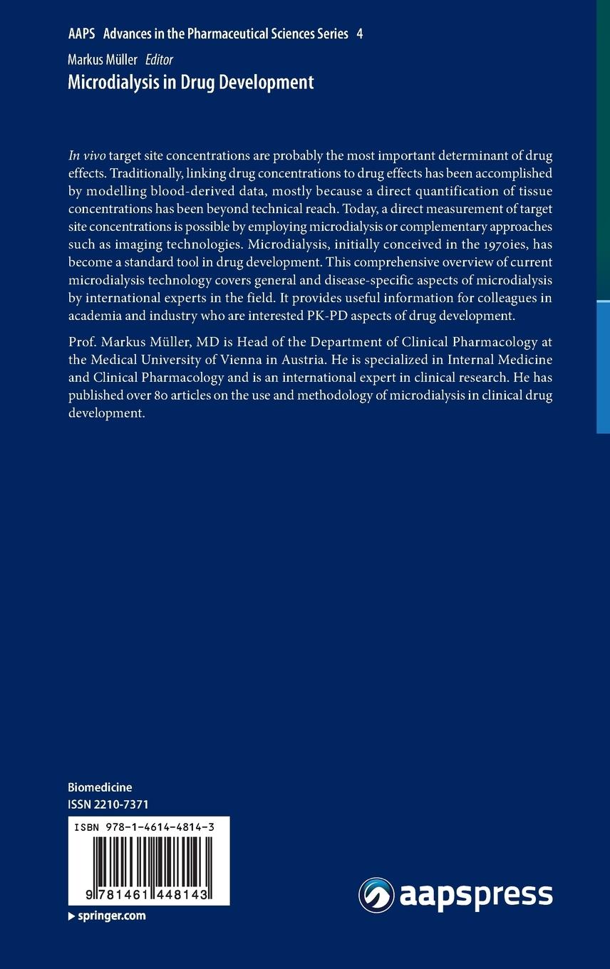 Rückseitencover Microdialysis in Drug Development