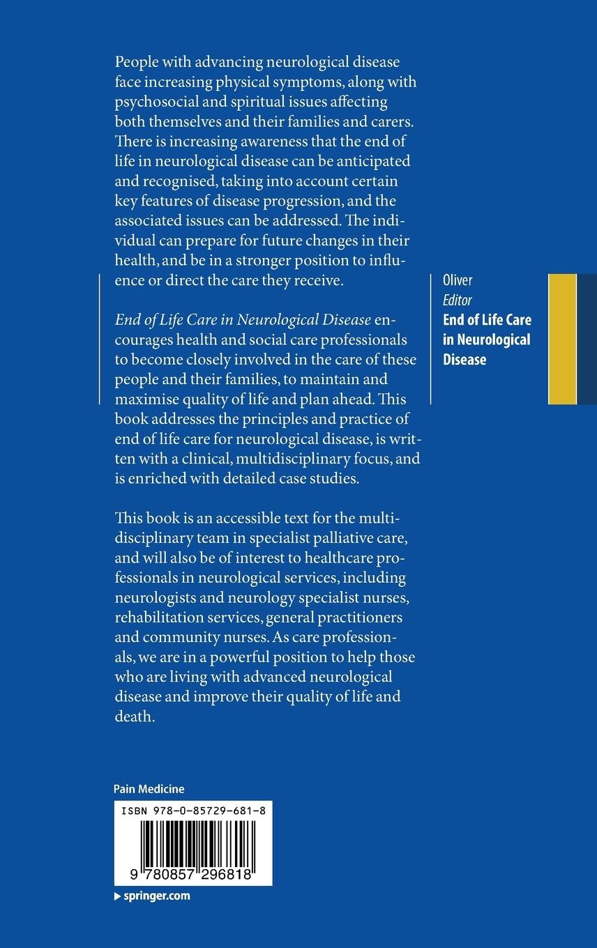 Rückseitencover End of Life Care in Neurological Disease