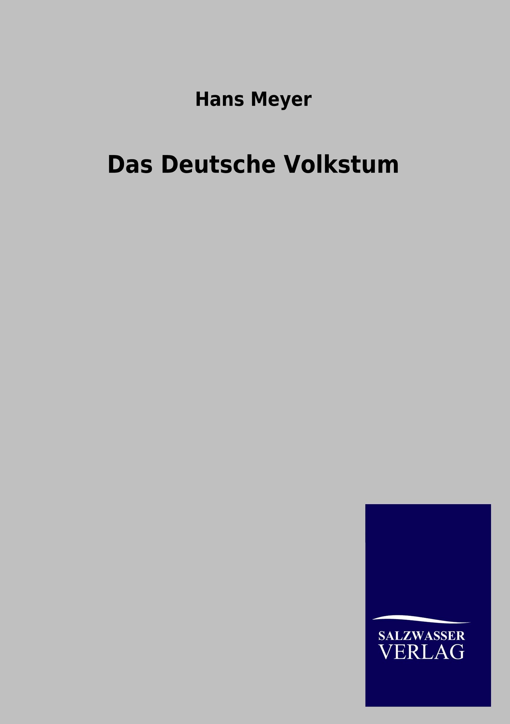 Vorderes Coverbild Das Deutsche Volkstum