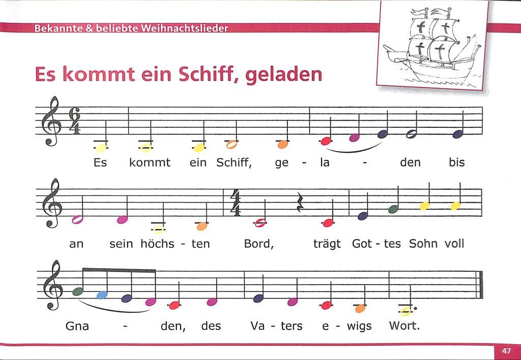Beispielinhalt (Bild) Meine bunten Noten für Klavier, Keyboard, Melodica , Triola
