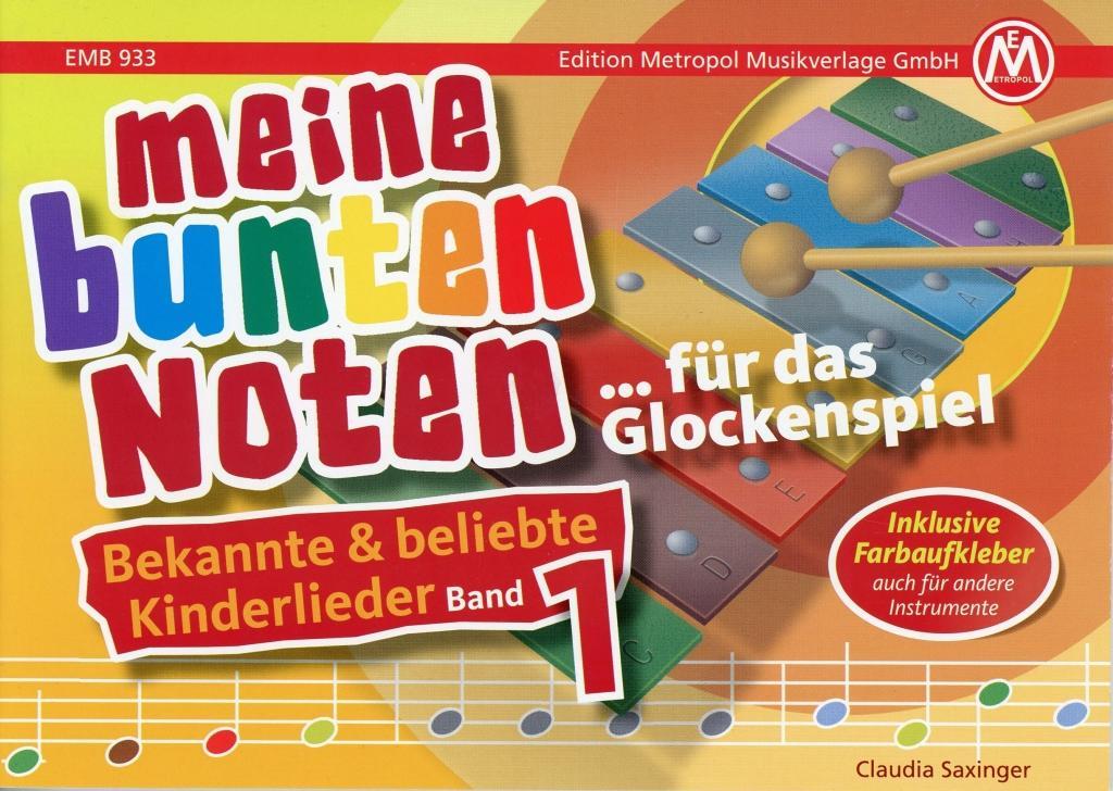 Vorderes Coverbild Meine bunten Noten für das Glockenspiel Kinderlieder Band 1