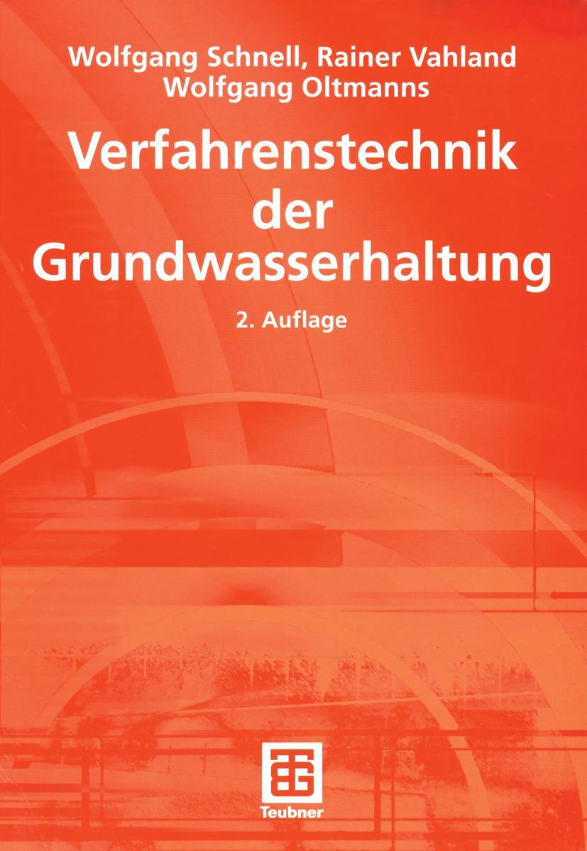 Vorderes Coverbild Verfahrenstechnik der Grundwasserhaltung