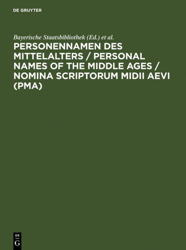 Vorderes Coverbild Personennamen des Mittelalters