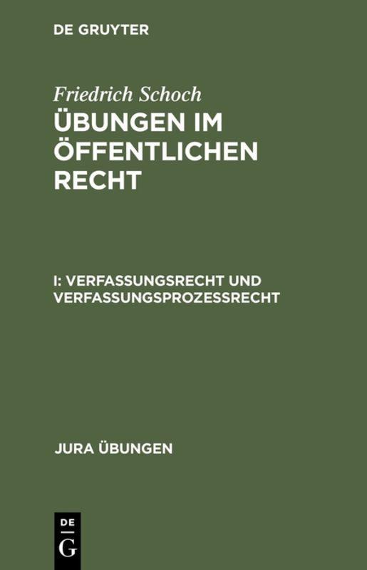 Vorderes Coverbild Verfassungsrecht und Verfassungsprozeßrecht