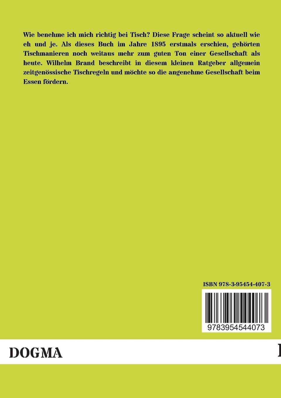 Rückseitencover Anstand bei Tisch