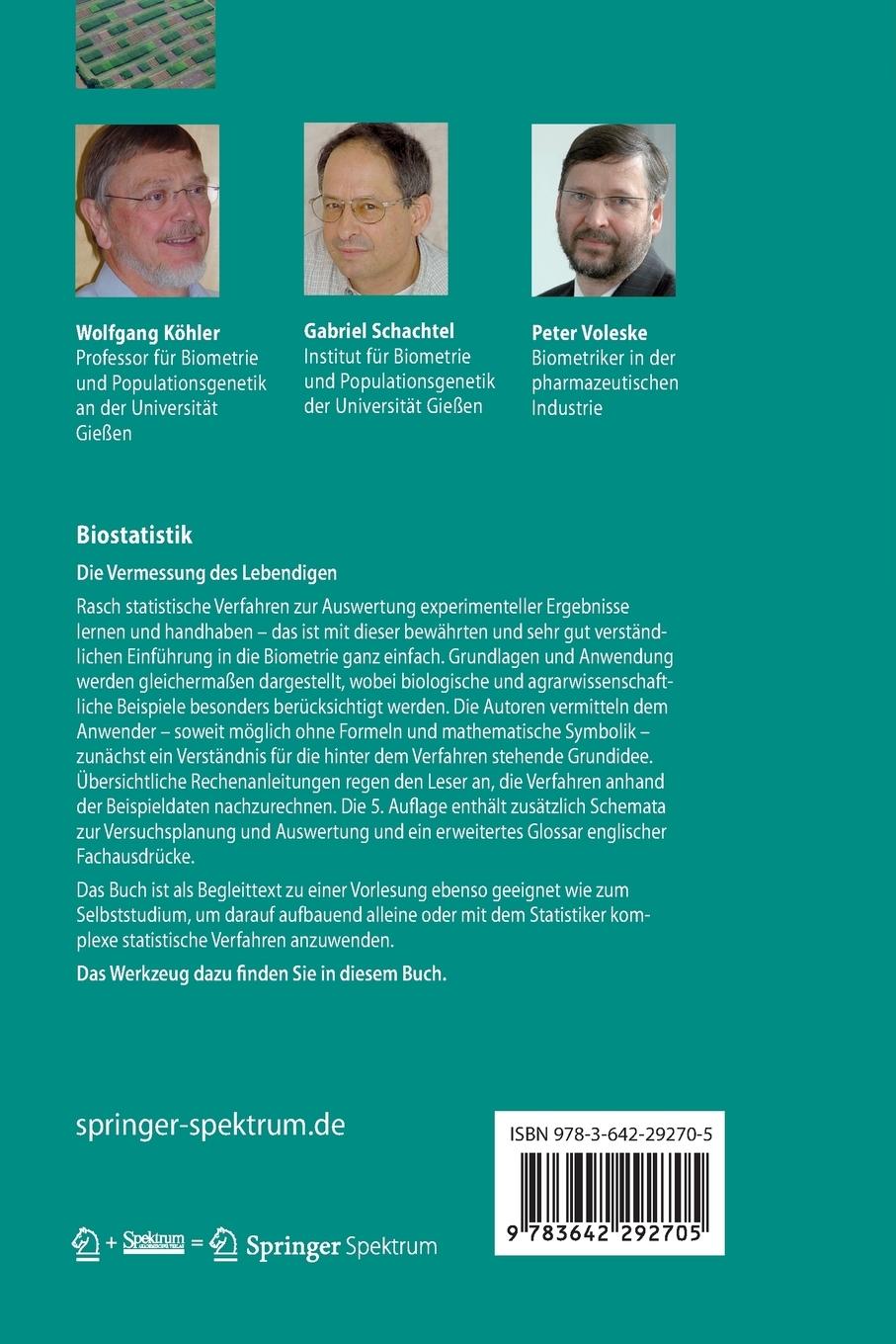 Rückseitencover Biostatistik