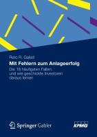 Vorderes Coverbild Mit Fehlern zum Anlageerfolg