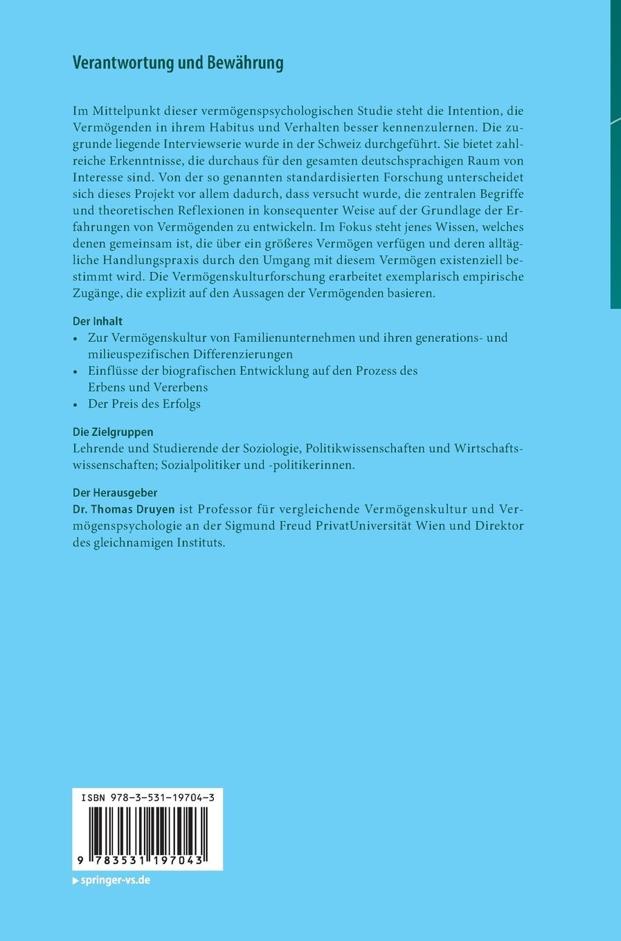 Rückseitencover Verantwortung und Bewährung