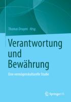Vorderes Coverbild Verantwortung und Bewährung