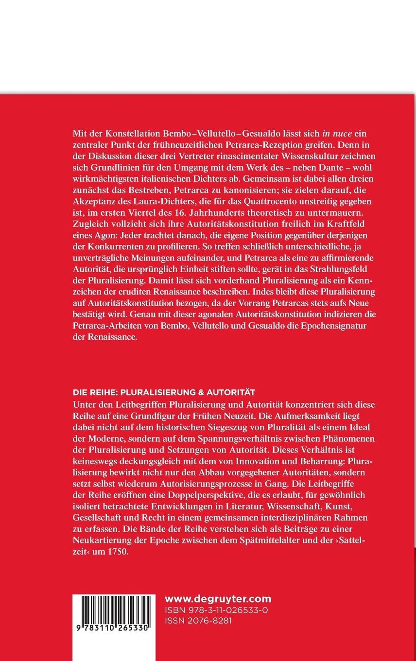 Rückseitencover Petrarca-Hermeneutik
