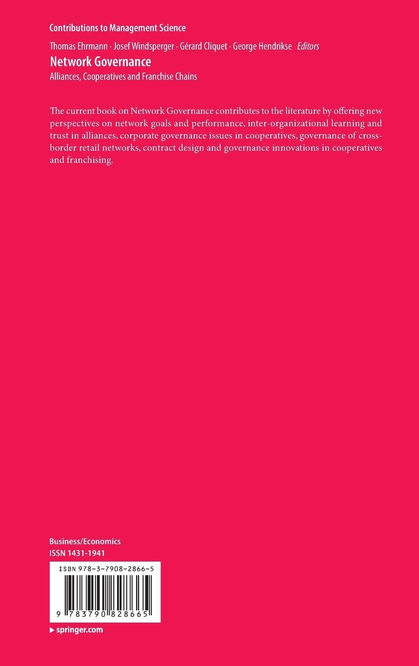 Rückseitencover Network Governance