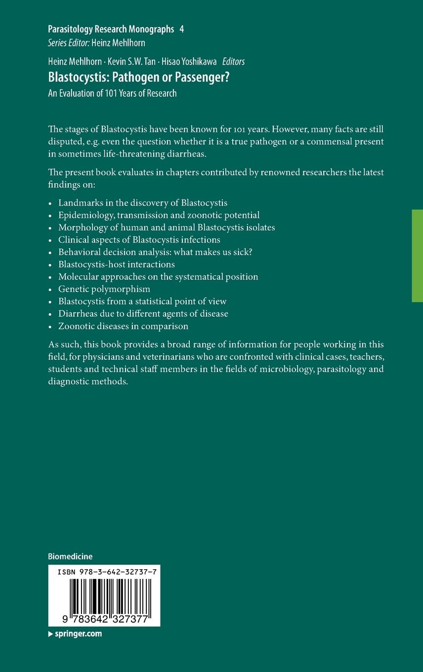 Rückseitencover Blastocystis: Pathogen or Passenger?