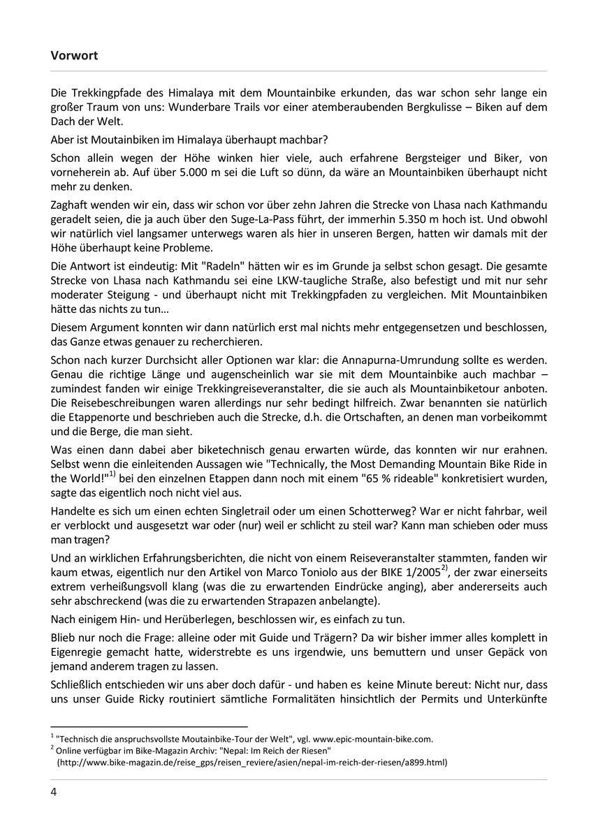 Beispielinhalt (Bild) Annapurna-Umrundung mit dem Mountainbike