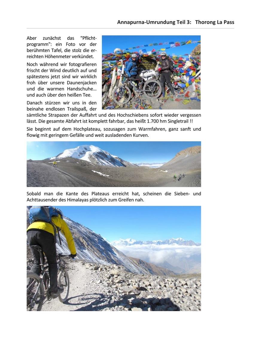 Beispielinhalt (Bild) Annapurna-Umrundung mit dem Mountainbike