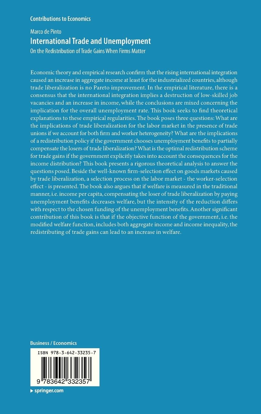 Rückseitencover International Trade and Unemployment