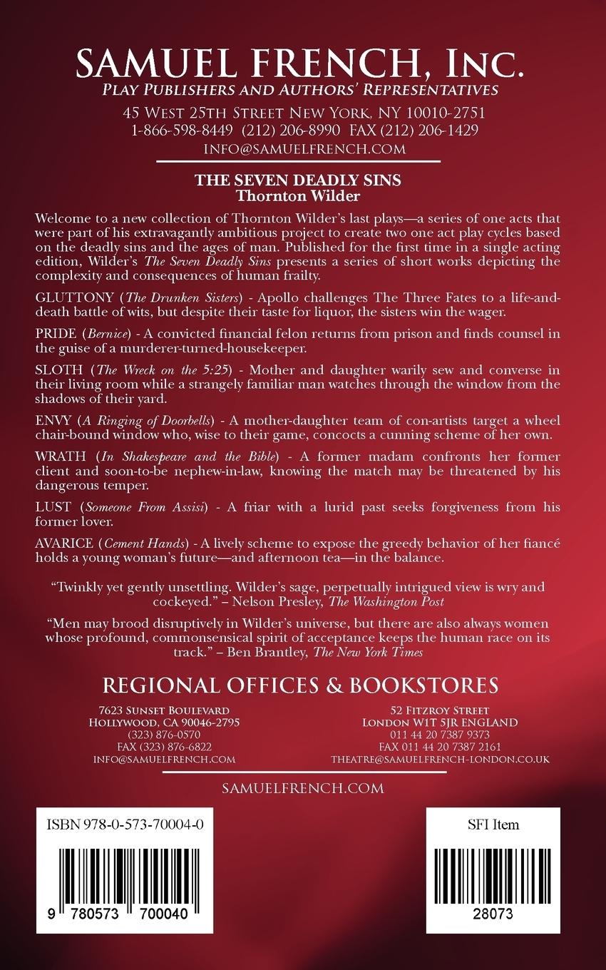 Rückseitencover The Seven Deadly Sins