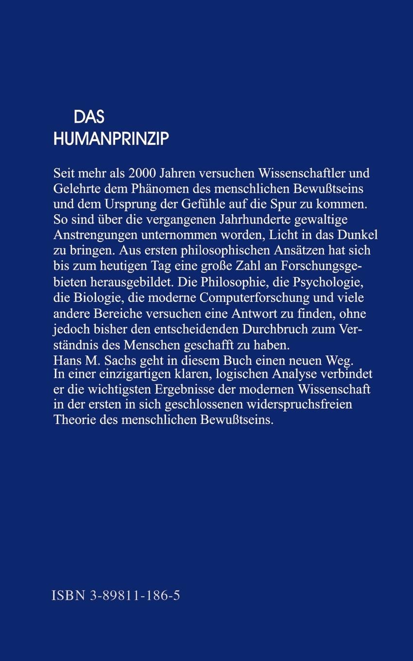 Rückseitencover Das Humanprinzip