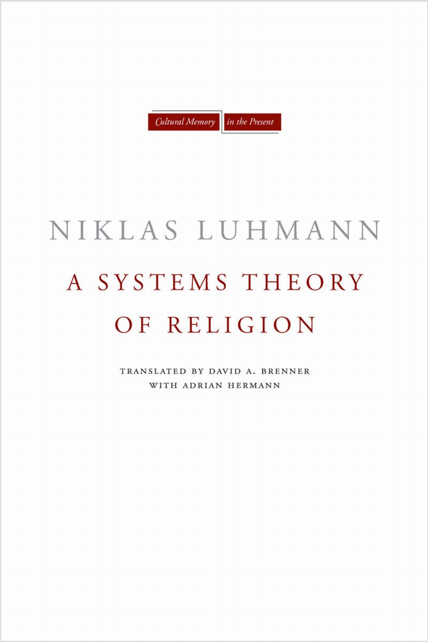 Vorderes Coverbild A Systems Theory of Religion