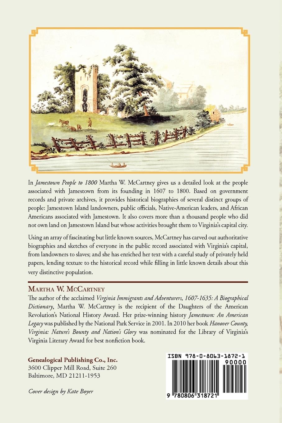 Rückseitencover Jamestown People to 1800