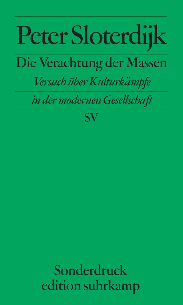Vorderes Coverbild Die Verachtung der Massen